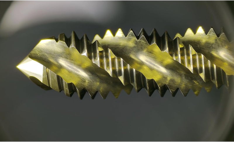 WEXWE Tools ZrN Coating Spiral Flute Taps 3 Flutes HssCo Taps for Steel, Machine Screw Tap Set,M2 M2.5 M3 M4 M5 M6 M8 M10 M12 Thread Tapping Tool 9cps - Image 3